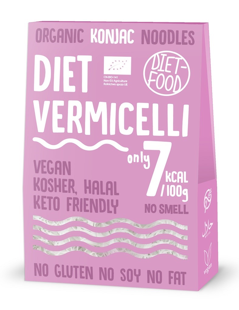 Makaron (Konjac Typu Vermicellil) Bezglutenowy Bio 385 G (300 G) - Diet-Food