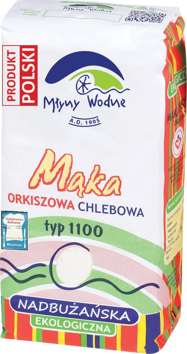 Mąka Orkiszowa Chlebowa Nadbużańska Typ 1100 Bio 1 Kg - Młyny Wodne (Eko Oaza)