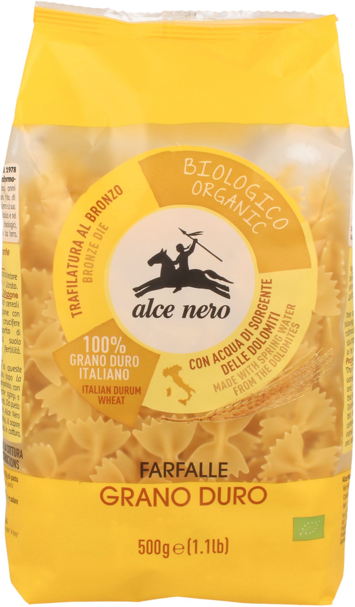 Makaron (Semolinowy) Farfalle Bio 500 G - Alce Nero