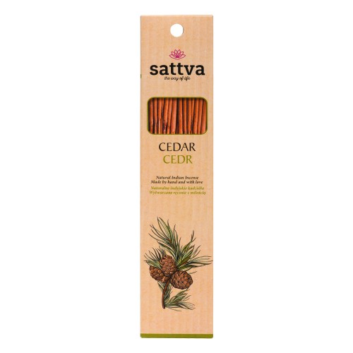 Kadzidło Indyjskie Cedr (15 Szt.) 30 G - Sattva