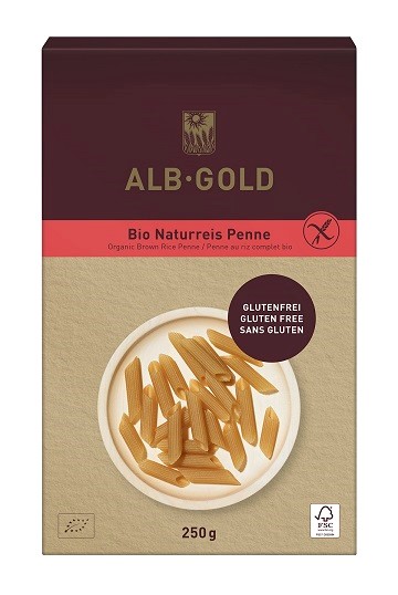 Makaron (Ryżowy Razowy) Penne Bezglutenowy Bio 250 G - Alb Gold