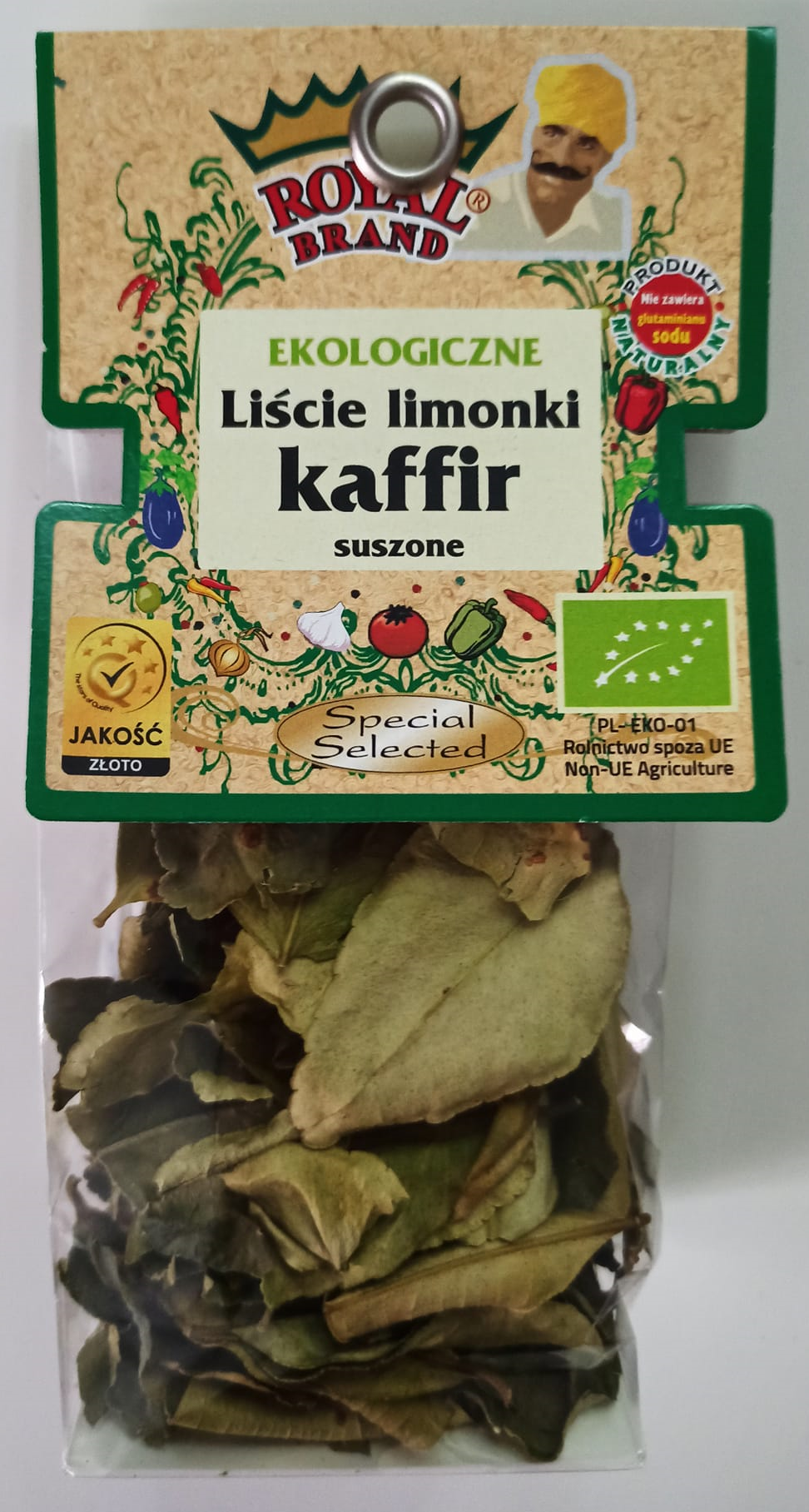 Liście Limonki Kaffir Suszone Bio 7 G - Royal Brand
