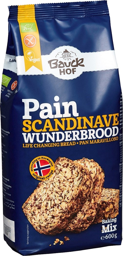 Mieszanka Do Wypieku Chleba Z Mąki Owsianej Pełnoziarnistej Z Płatkami Owsianymi I Nasionami Bezglutenowa Bio 600 G - Bauck Hof