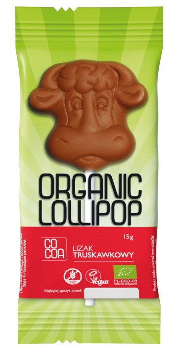 Lizak Czekoladowo - Truskawkowy Bezglutenowy Bio 15 G – Cocoa