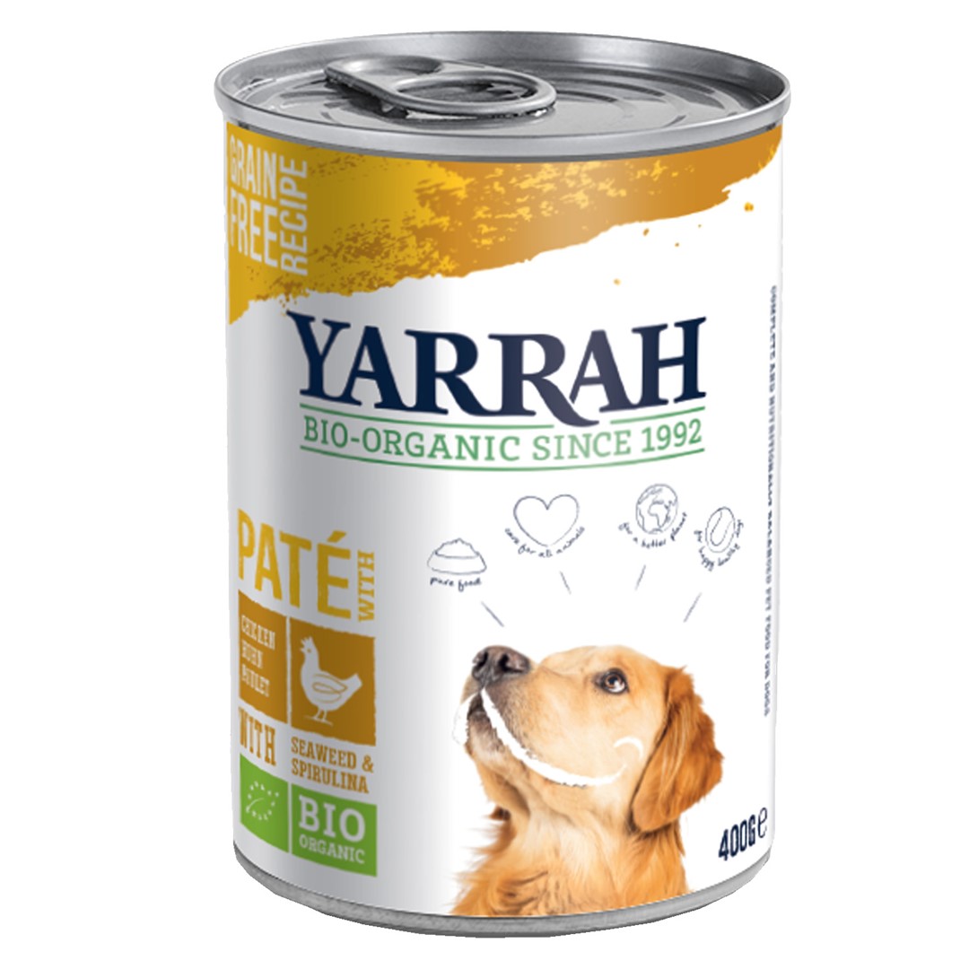 (Dla Psa Dorosłego) Pasztet Z Kurczaka Z Algami Morskimi Bio 400 G - Yarrah