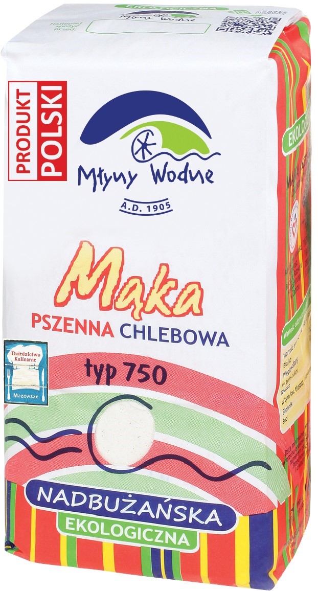 Mąka Pszenna Chlebowa Nadbużańska Typ 750 Bio 1 Kg - Młyny Wodne (Eko Oaza)