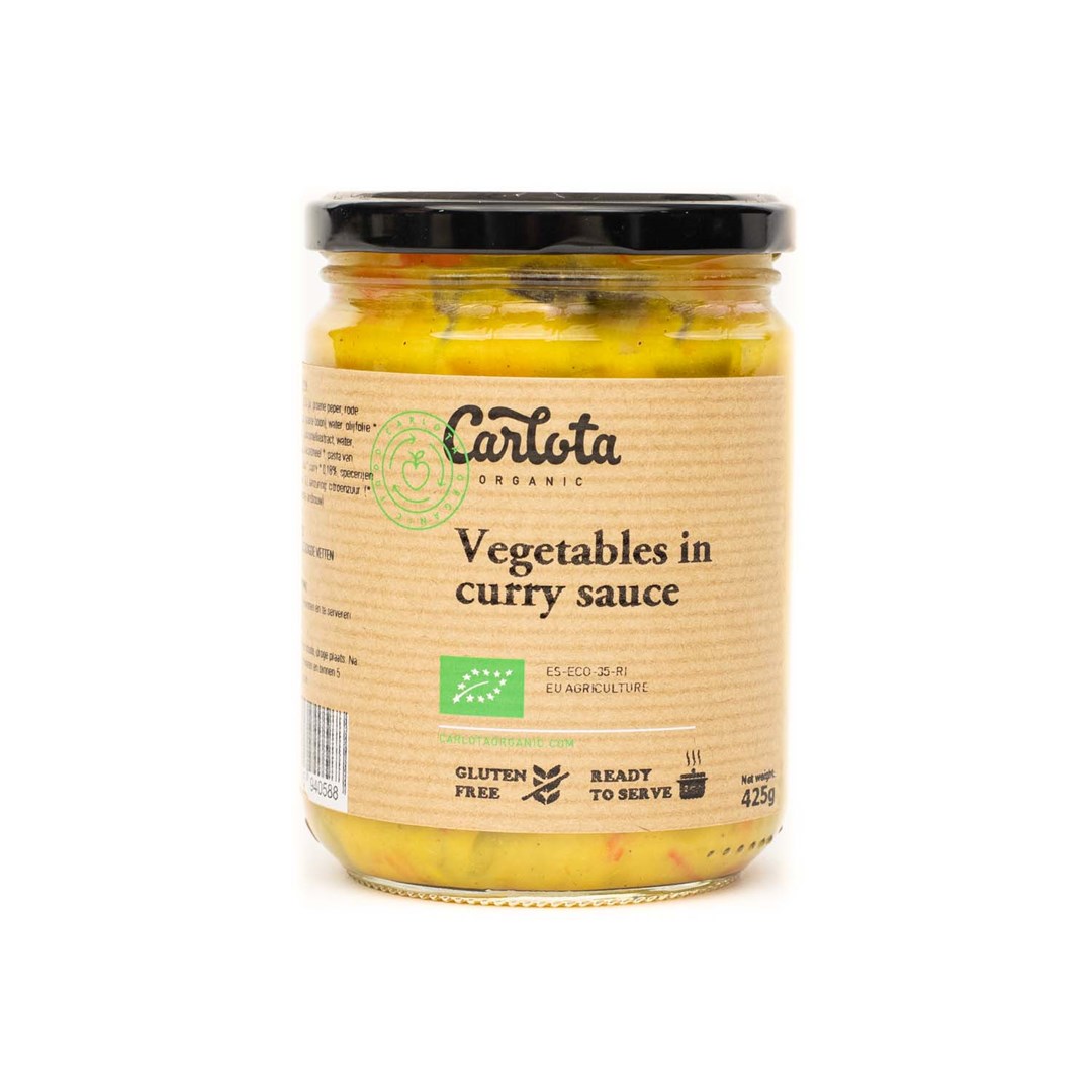 Warzywa W Sosie Curry Bezglutenowe Bio 425 G - Carlota