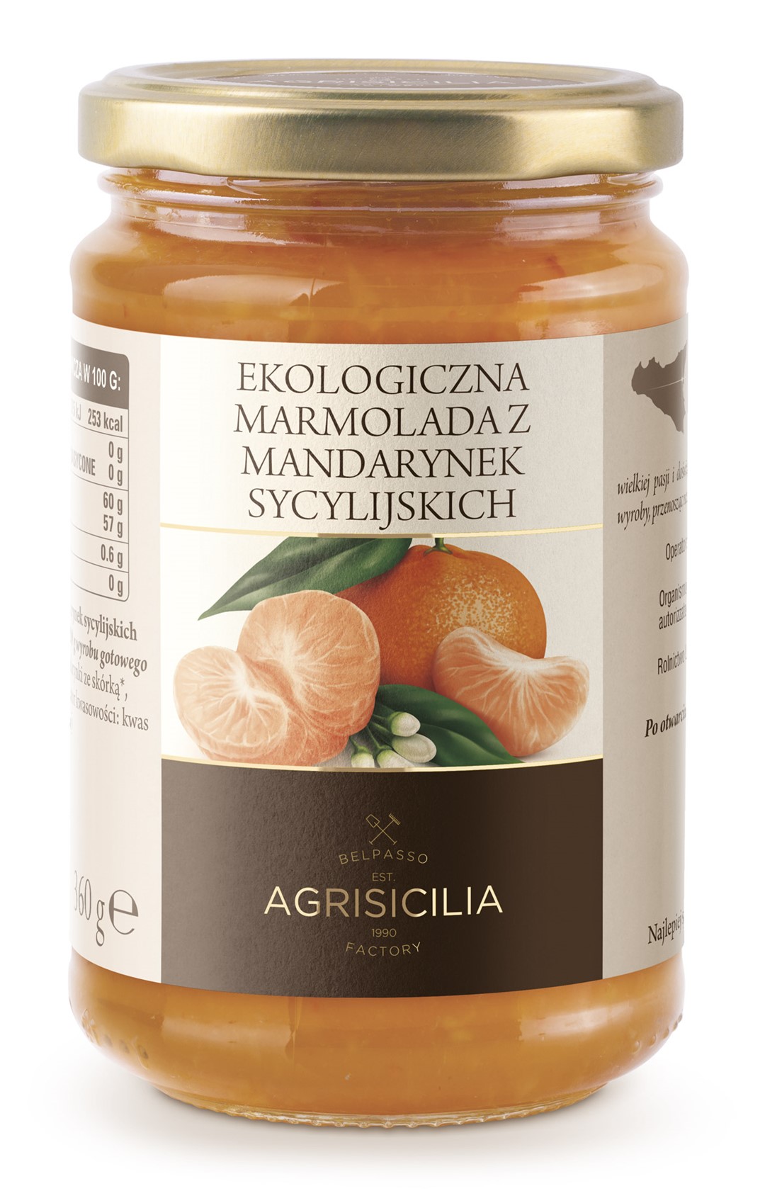 Marmolada Z Mandarynek Sycylijskich Bio 360 G - Agrisicilia