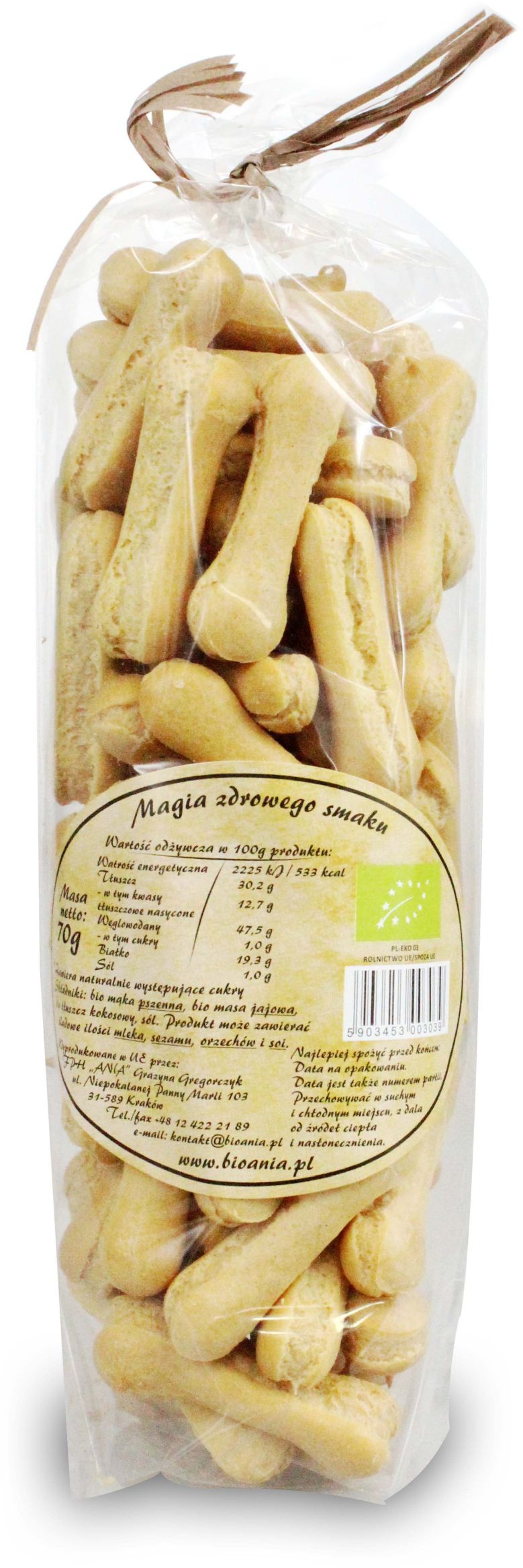 Pałeczki Ptysiowe Bez Dodatku Cukrów Bio 70 G - Bio Ania