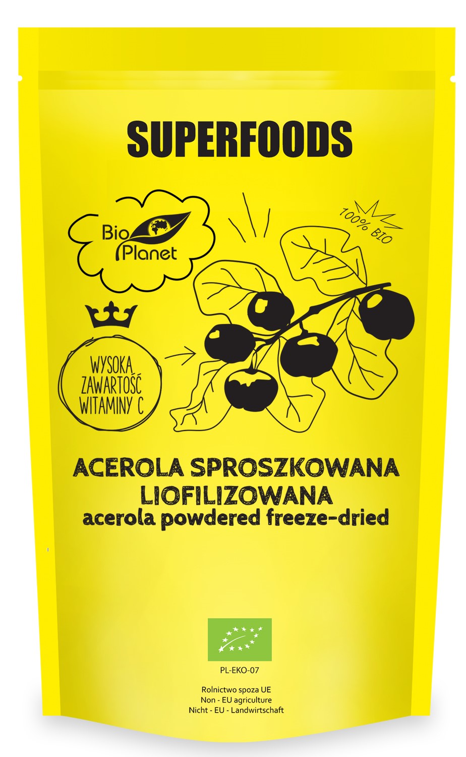 Acerola Sproszkowana Liofilizowana Bio 100 G -  Bio Planet