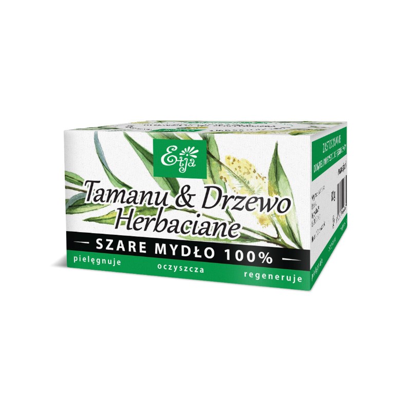 Mydło Szare Potasowe Tamanu I Drzewo Herbaciane 80 G - Etja