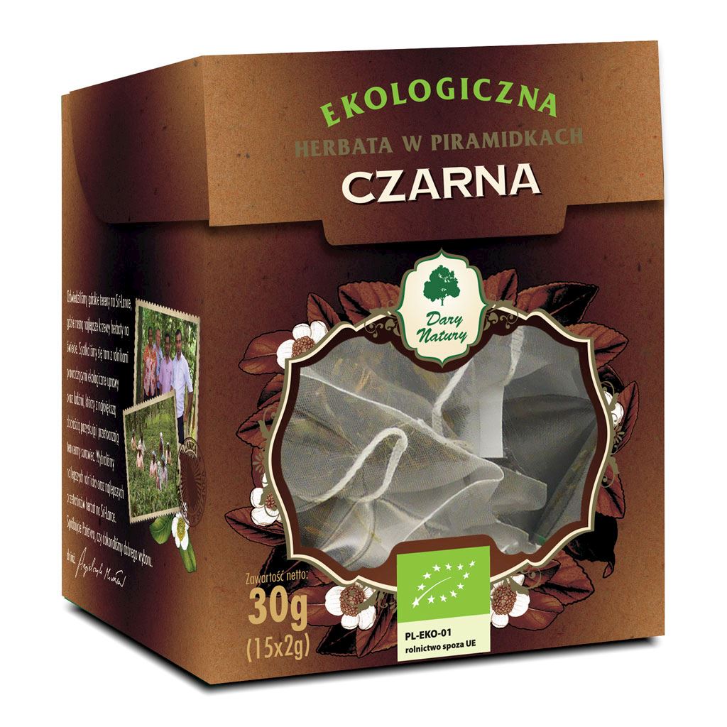 Herbata Czarna Piramidki Bio (15 X 2 G) 30 G - Dary Natury