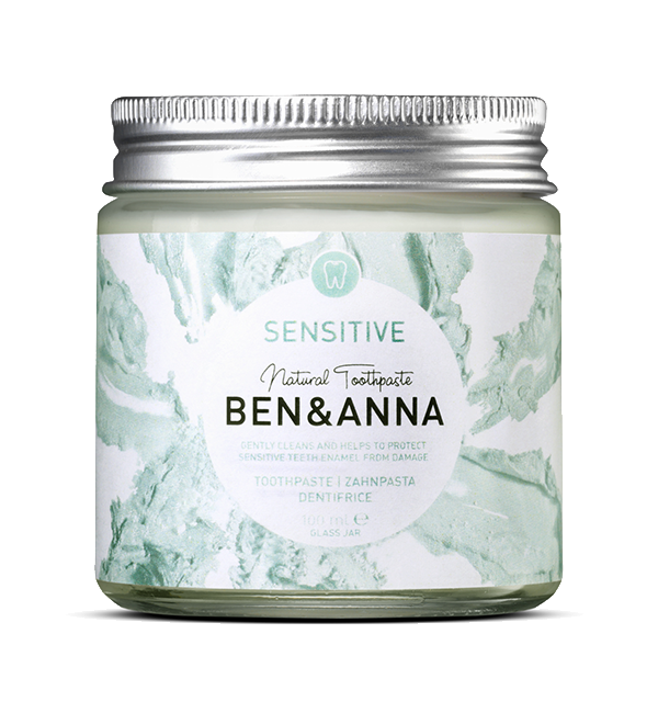 Pasta Do Zębów Wrażliwych Sensitive Bez Fluoru Eco 100 Ml (Słoik) - Ben & Anna