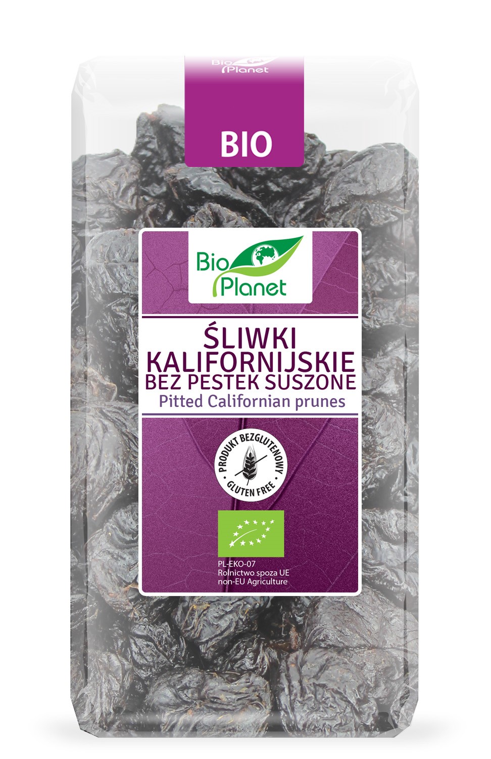 Śliwki Kalifornijskie Bez Pestek Bezglutenowe Bio 400 G - Bio Planet