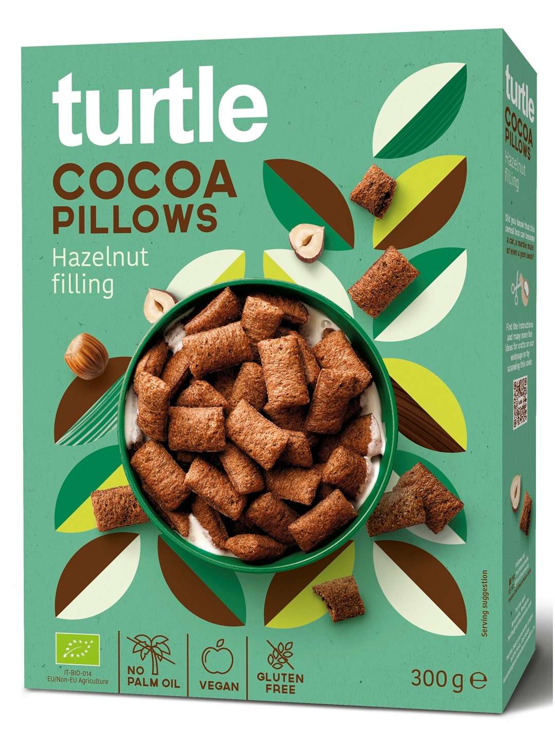 Poduszki Ryżowe Z Kremem Orzechowo - Kakaowym Bezglutenowe Bio 300 G - Turtle