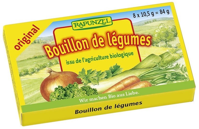 Bulion - Kostki Warzywne Bez Dodatku Cukrów (Żółte) Bio (8 X 10,5 G) 84 G - Rapunzel