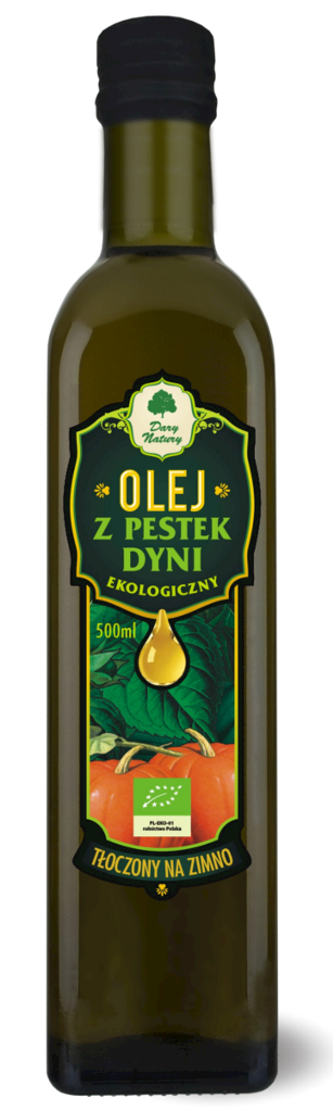 Olej Z Pestek Dyni Tłoczony Na Zimno Bio 500 Ml - Dary Natury