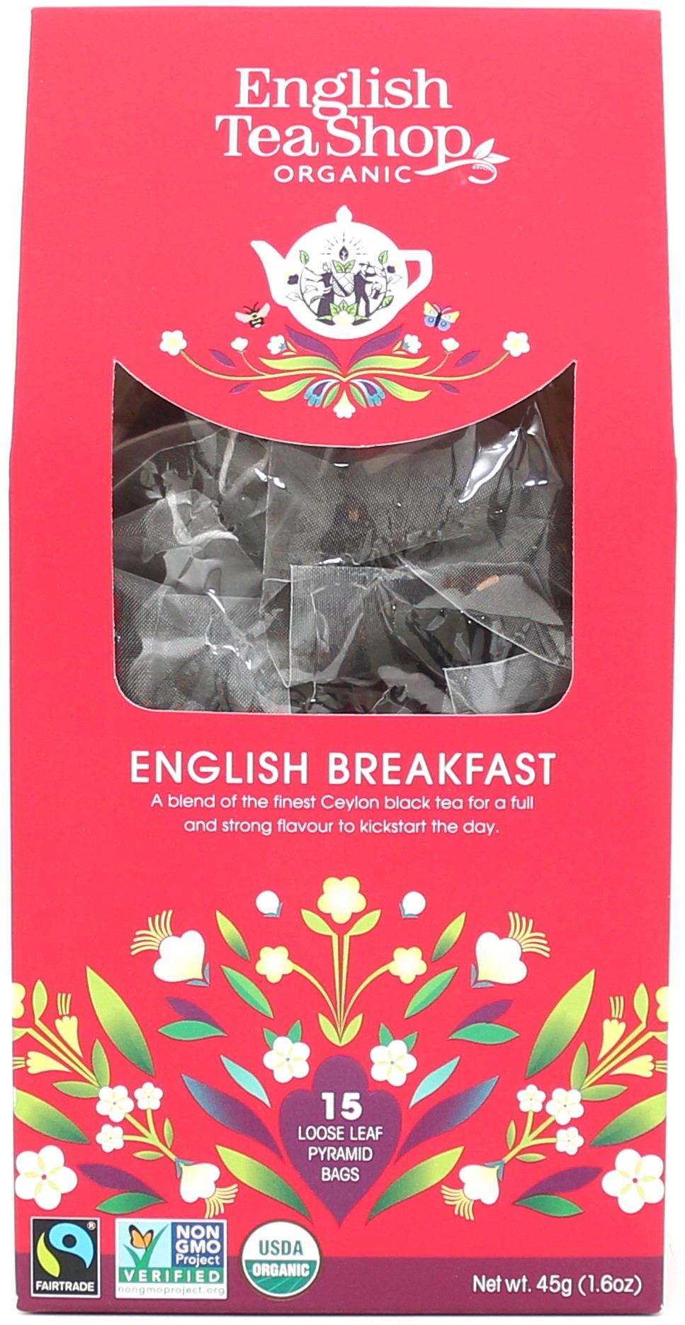 Herbata English Breakfast Bio Piramidki Fair Trade (15 X 3 G) 45 G - English Tea Shop