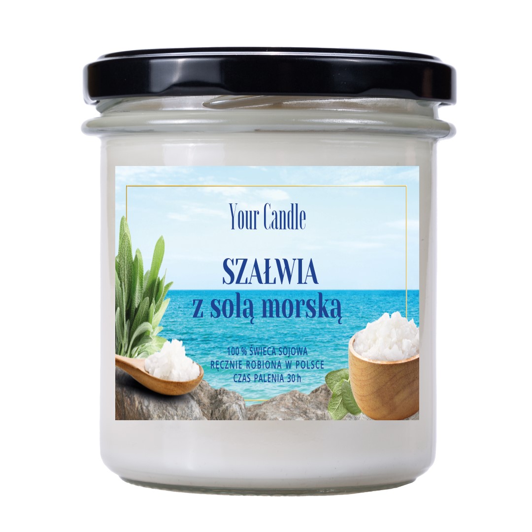 Świeca Sojowa Szałwia Z Solą Morską 150 Ml - Your Candle