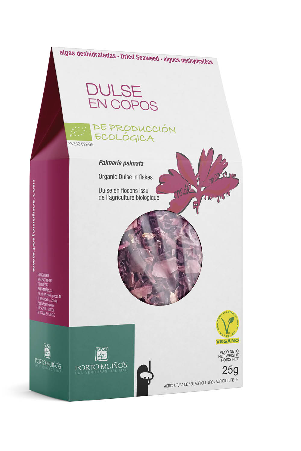 Algi Morskie Suszone - Dulse Bio 25 G - Porto Muinos