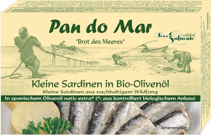 Sardynki Europejskie W Bio Oliwie Z Oliwek Extra Virgin 120 G (90 G) - Pan Do Mar