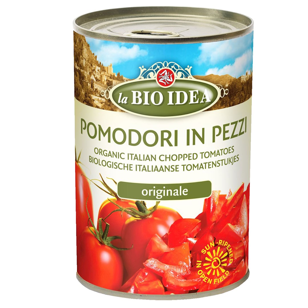 Pomidory Krojone Bez Skóry Bio 400 G (Puszka) - La Bio Idea