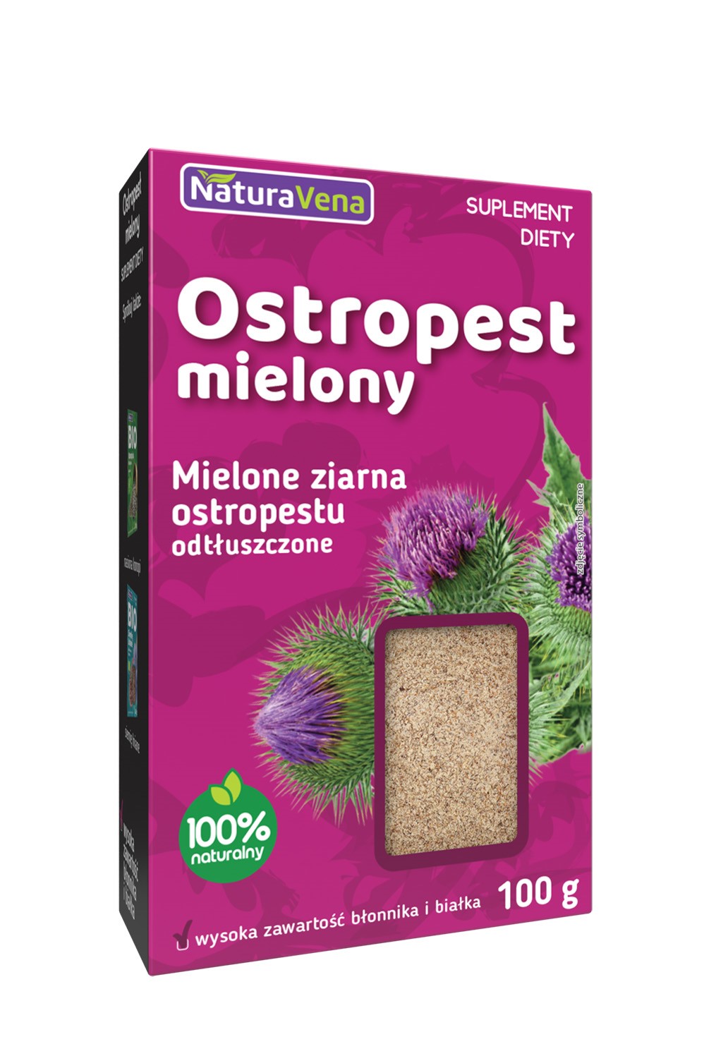 Ostropest Mielony Odtłuszczony 100 G - Naturavena