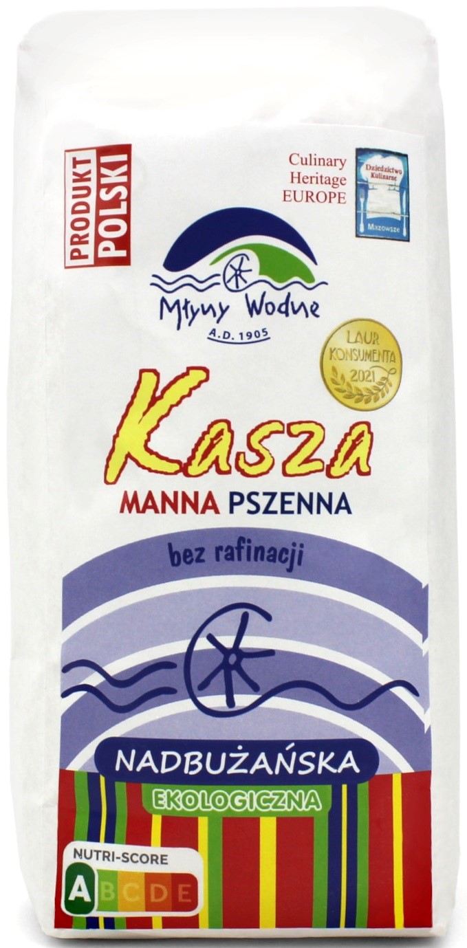 Kasza Manna Pszenna Nadbużańska Bez Rafinacji Bio 750 G - Młyny Wodne (Eko Oaza)