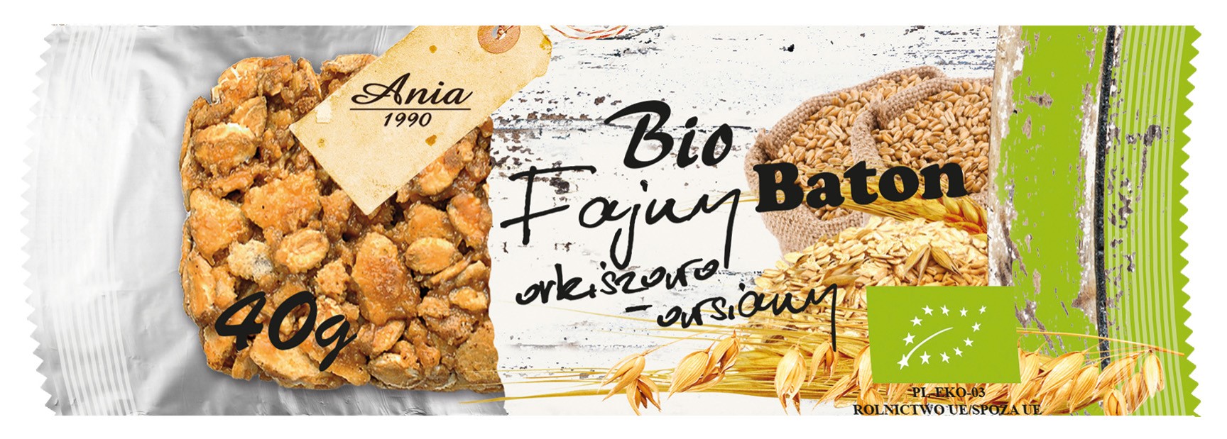 Baton Orkiszowo - Owsiany Bio 40 G - Bio Ania