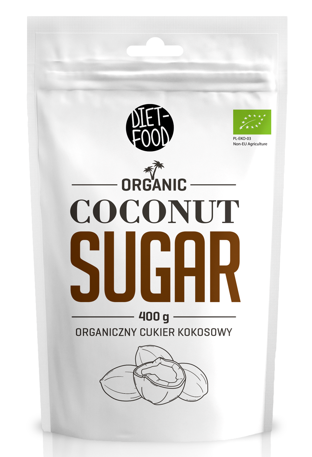 Cukier Kokosowy Bio 400 G - Diet-Food