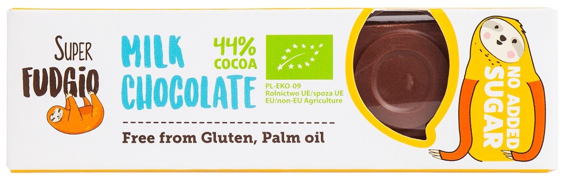 Baton Mleczna Czekolada Bez Dodatku Cukrów Bezglutenowy Bio 40 G - Me Gusto (Super Fudgio)