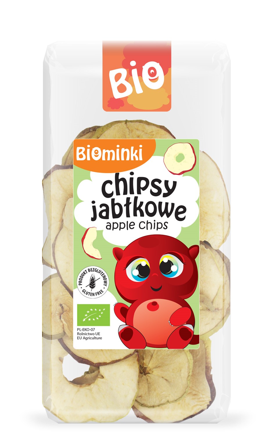 Chipsy Jabłkowe Bezglutenowe Bio 30 G - Biominki
