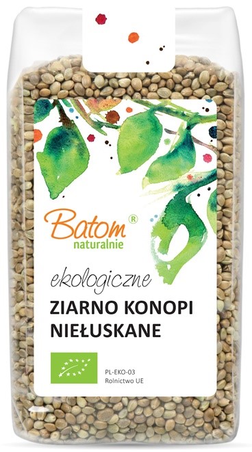 Nasiona Konopi Niełuskane Bio 250 G - Batom