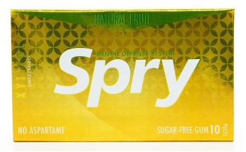 Guma Do Żucia Z Ksylitolem O Smaku Owocowym Bezglutenowa 10 Sztuk (12 G) - Spry