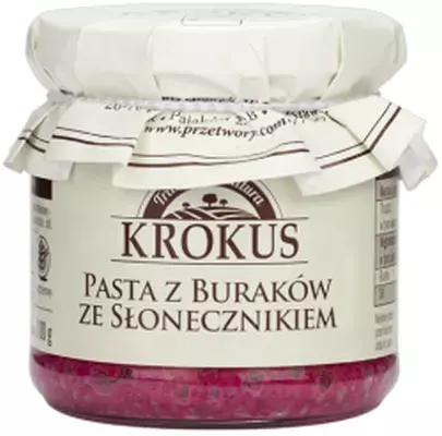 Pasta Z Buraków Ze Słonecznikiem Bezglutenowa 180 G - Krokus