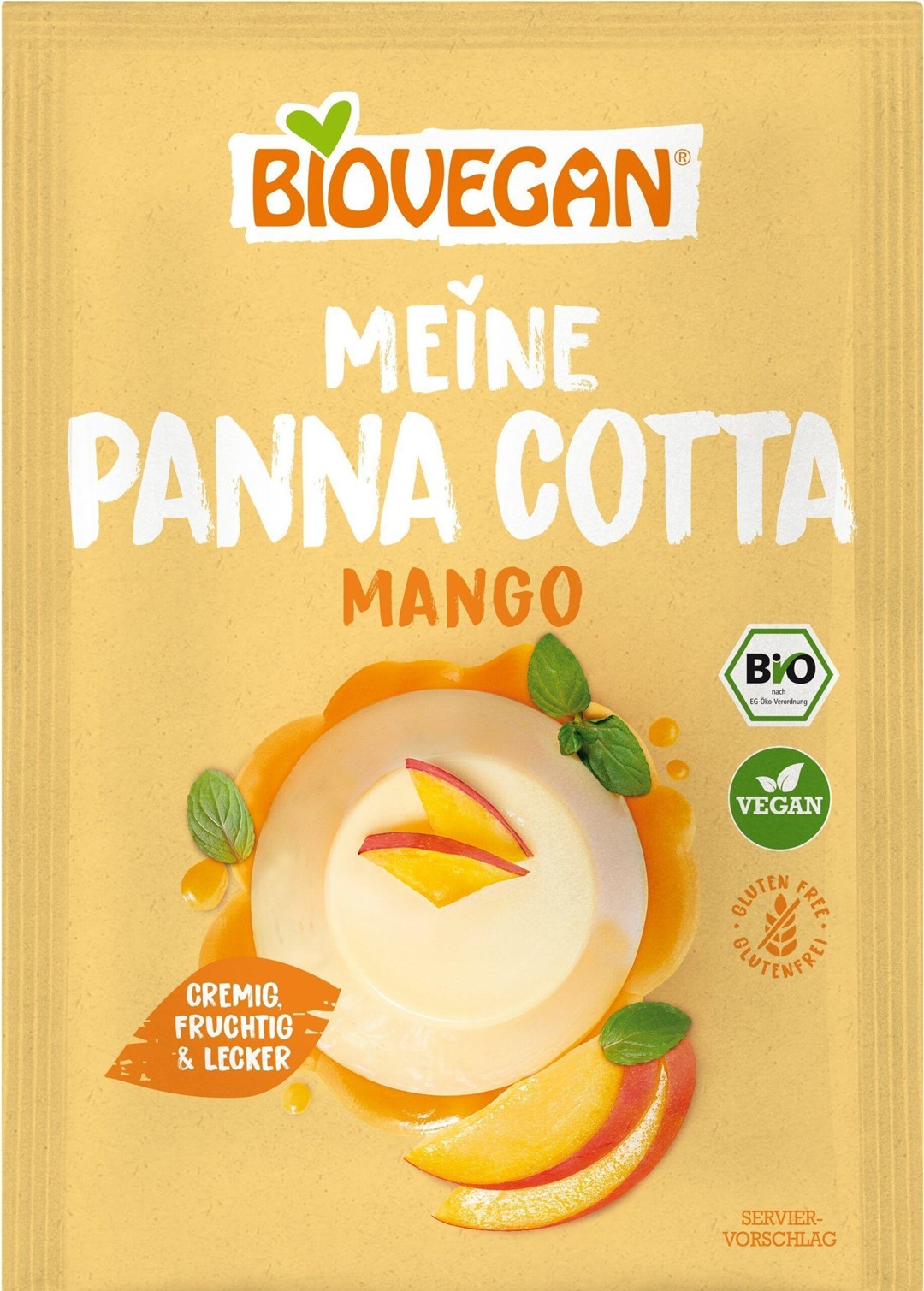 Deser Mango Panna Cotta W Proszku Wegański Bezglutenowy Bio 38 G - Biovegan