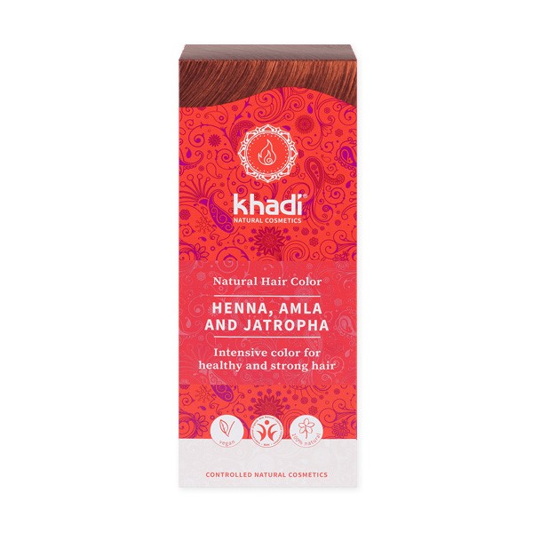 Henna Naturalna Z Amlą I Jatrophą 100 G - Khadi