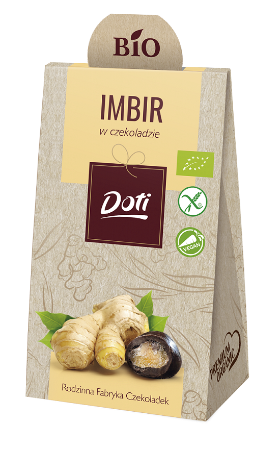 Imbir Kandyzowany W Czekoladzie Gorzkiej Bezglutenowy Bio 50 G - Doti