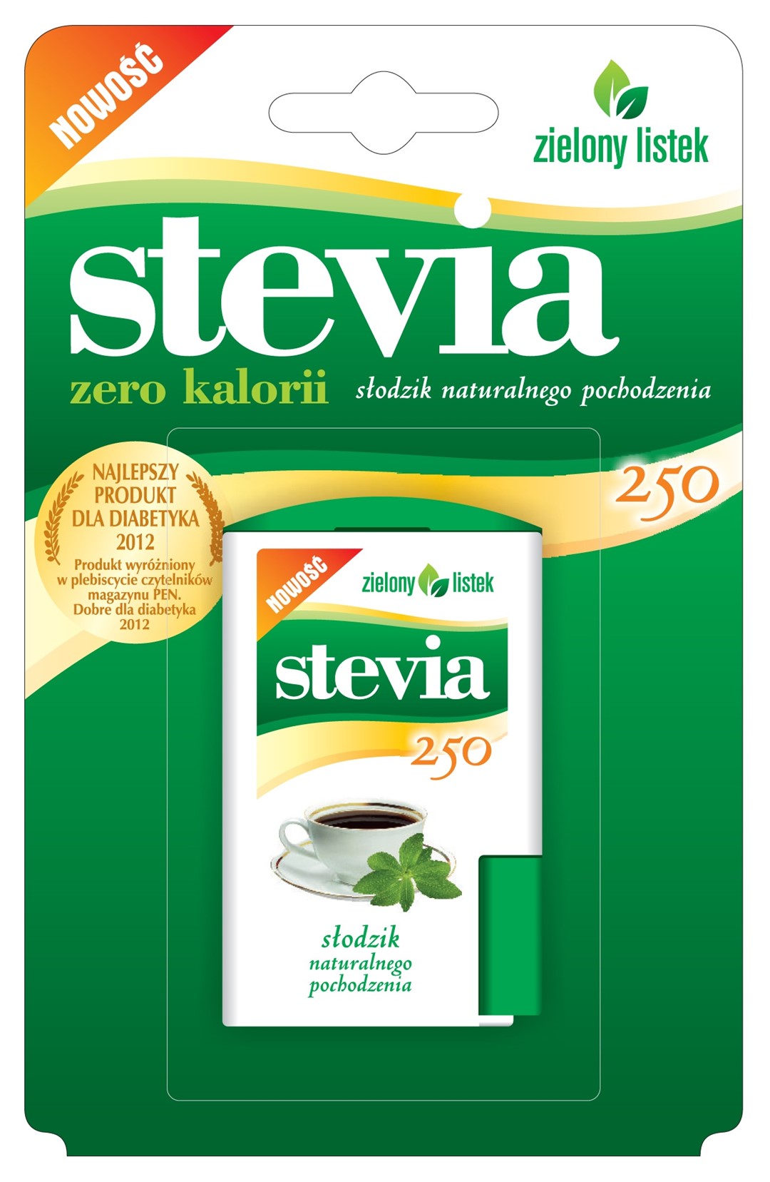 Stevia Pastylki W Dozowniku (Opakowanie Blister) (250 Szt.) 13 G - Zielony Listek