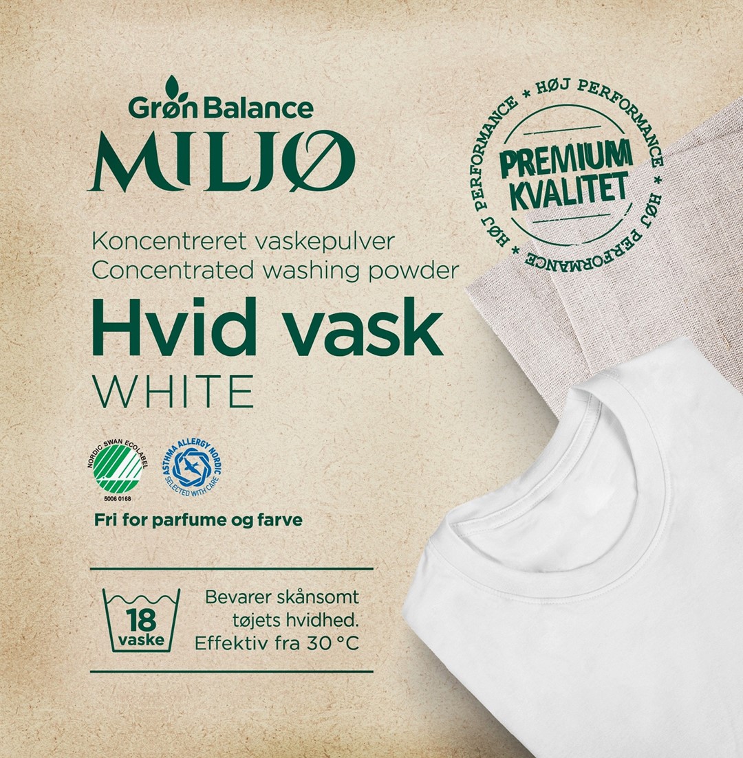 Proszek Do Prania Białych Ubrań Eco (Koncentrat) 785 G (18 Prań) - Gron Balance