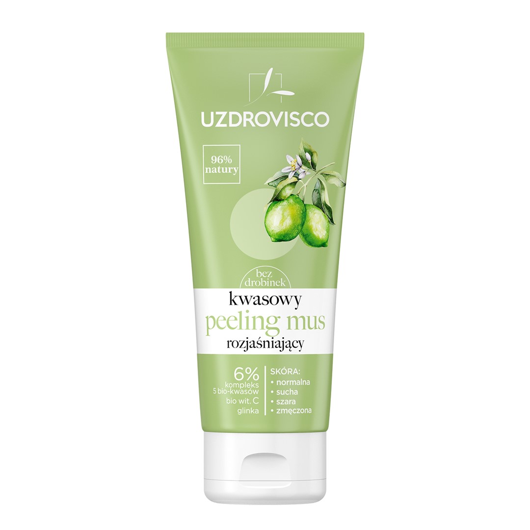 Peeling - Mus Do Twarzy Kwasowy Rozjaśniający 60 Ml - Uzdrovisco