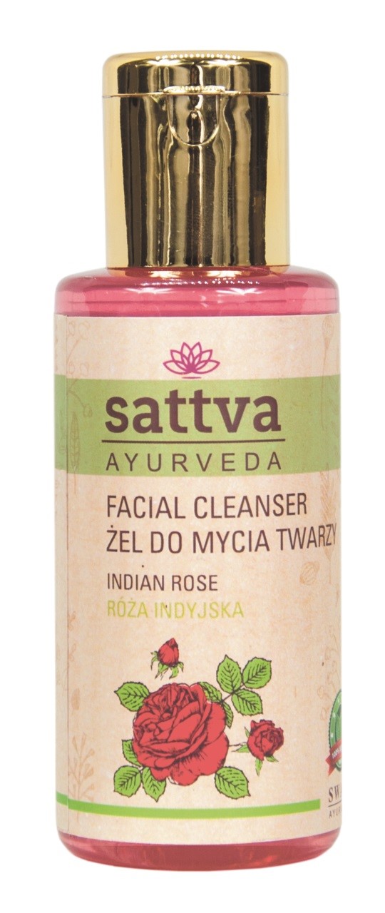 Żel Do Mycia Twarzy Róża Indyjska 100 Ml - Sattva