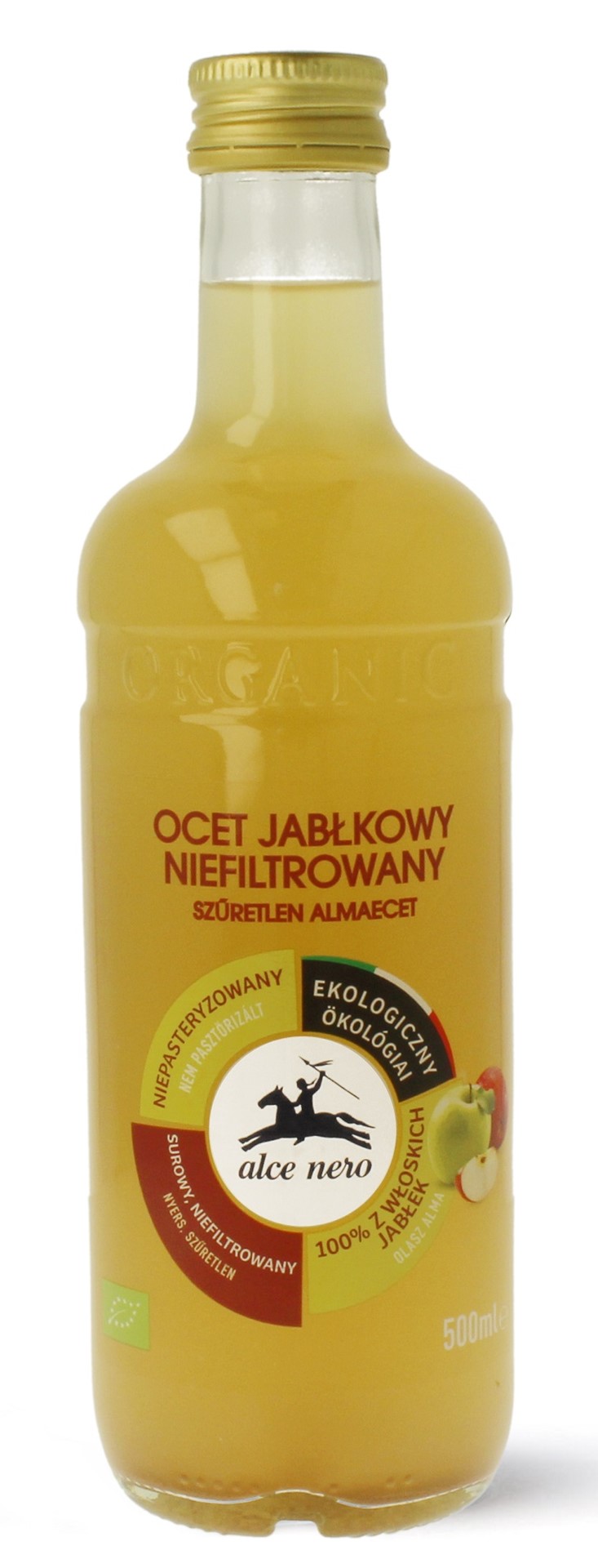 Ocet Jabłkowy 5 % Niefiltrowany Bio 500 Ml - Alce Nero