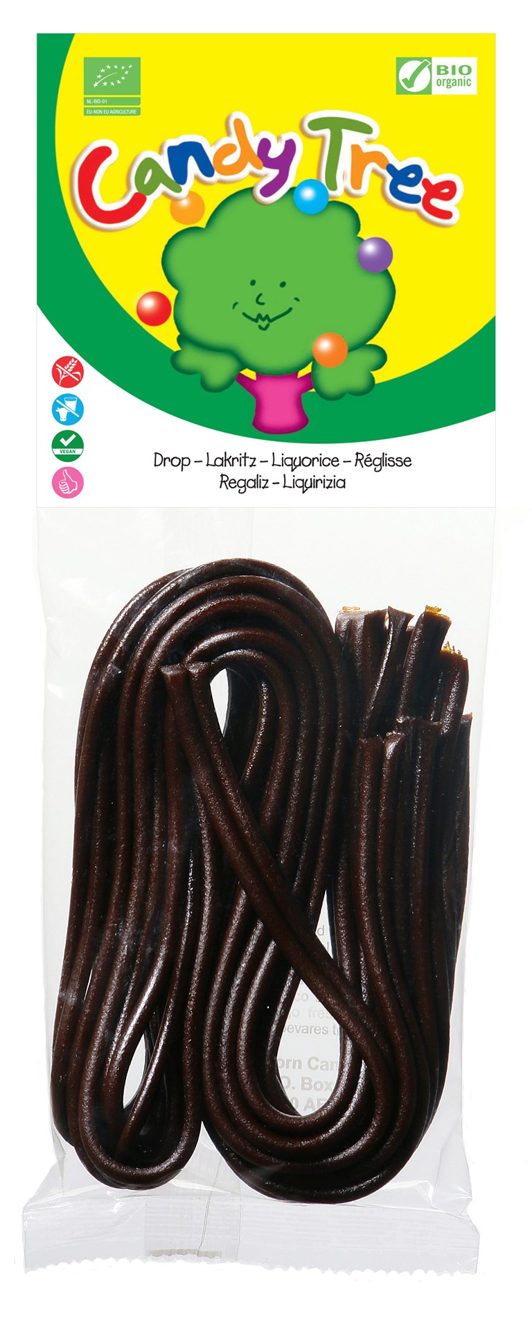 Żelki Nitki O Smaku Lukrecji Bezglutenowe Bio 100 G - Candy Tree