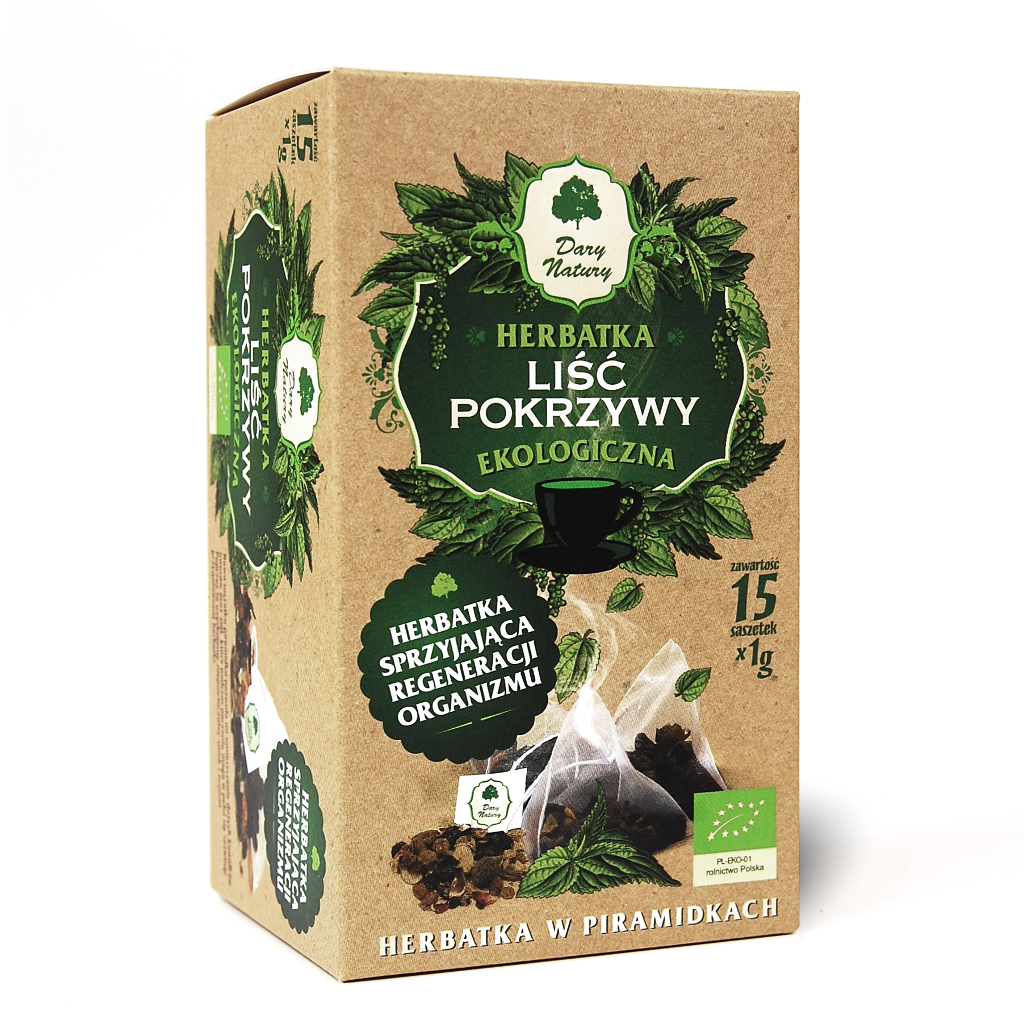 Herbatka Liść Pokrzywy Piramidki Bio (15 X 1 G) 15 G - Dary Natury