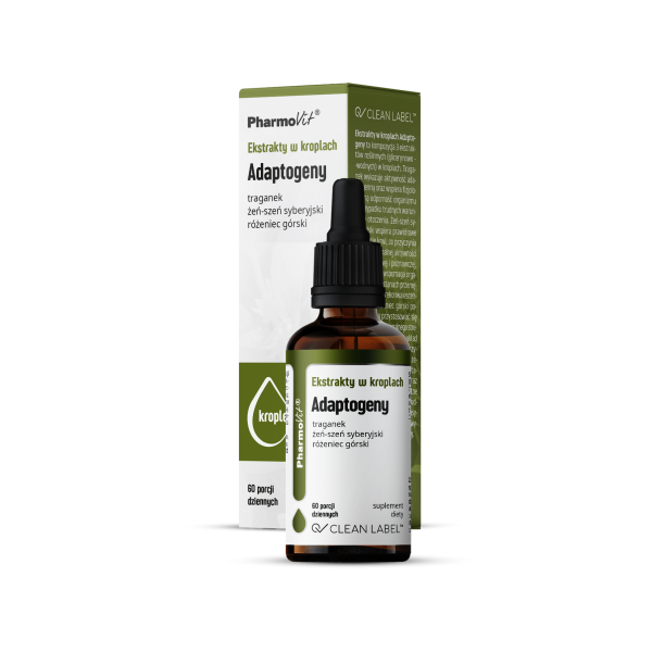 Ekstrakty W Kroplach Adaptogeny Bezglutenowe 30 Ml - Pharmovit (Clean Label)