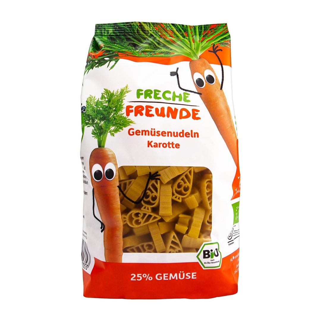 Makaron (Semolinowy Z Marchwią) Dla Dzieci Bio 300 G - Freche Freunde
