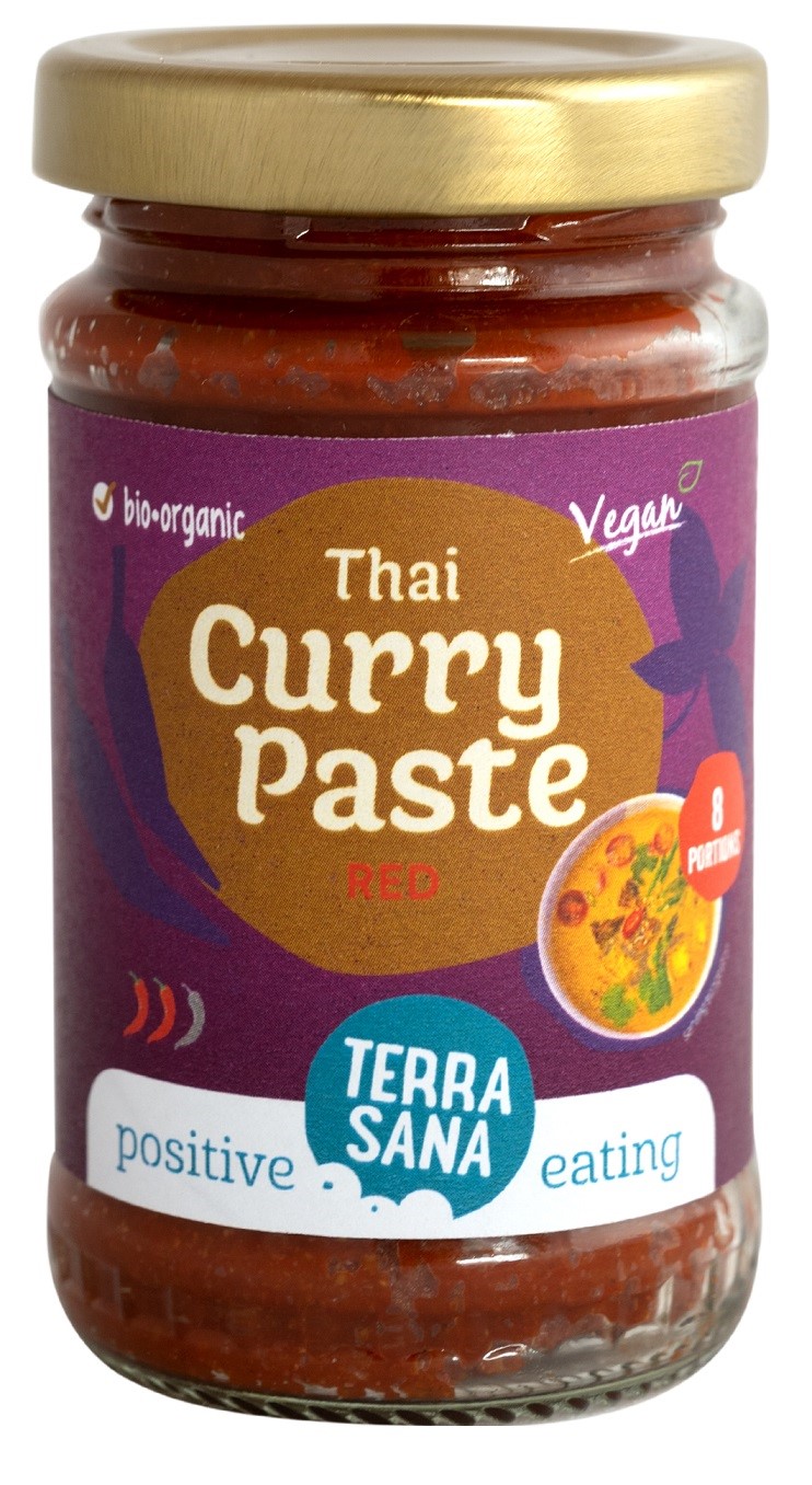 Pasta Tajska Czerwone Curry Bio 120 G - Terrasana