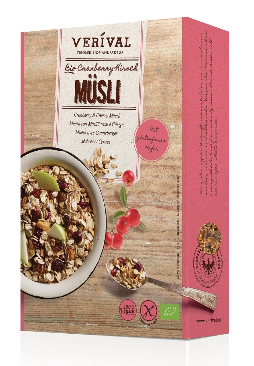 Musli Z Żurawiną I Wiśnią Bezglutenowa Bio 300 G - Verival