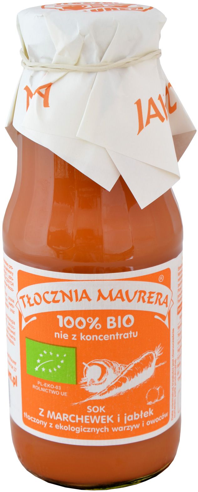 Sok Marchewkowy Z Jabłkiem Nfc Bio 300 Ml - Tłocznia Maurera